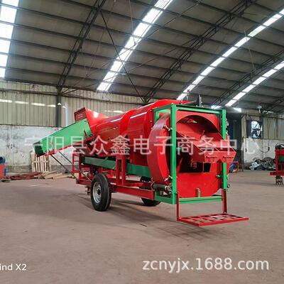 牵引式花生摘果机PTO花生摘果机 捡拾花生摘果机鲜花生摘果机