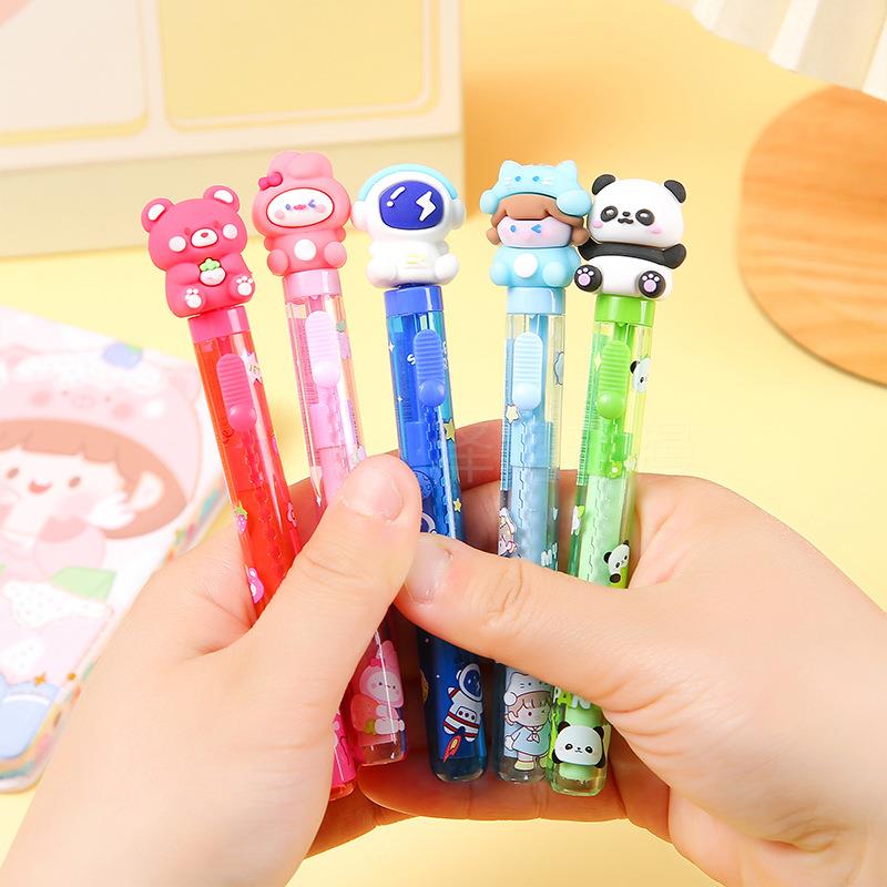 创意可爱皮橡擦可推拉笔形3D造型橡皮小学生铅笔擦少屑干净大容量