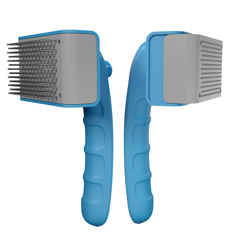 宠物一键自洁按摩脱毛梳子除毛刷针梳长毛边牧萨摩耶金毛除毛器