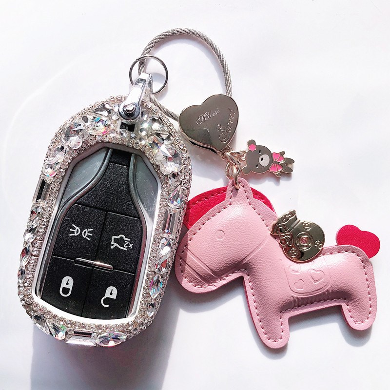 适合玛莎拉蒂gt钥匙套莱万特格雷嘉车钥匙套扣壳高档吉博力专用女