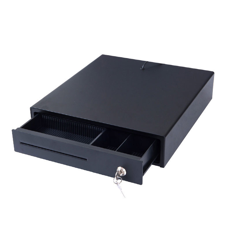 美团收银适配商用小钱箱餐饮奶茶店钱盒335超市钱箱3四格三档收银