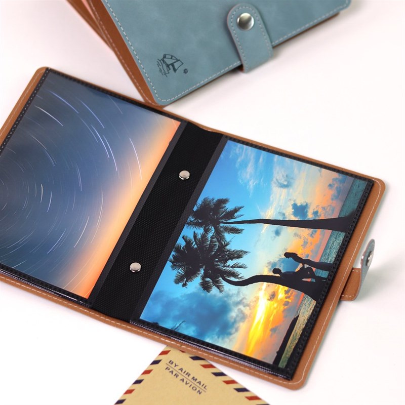 简约黑底6寸4R相册5R影集7寸相簿明信片收藏本生写册定制logo礼物