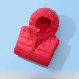 采购产品春季儿童羽绒服轻量级婴儿短连帽夹克的男孩和女孩,秋季