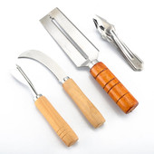 菠萝刀 家用工具切果器四件 甘蔗刀结实尖头水果店专用4件套装