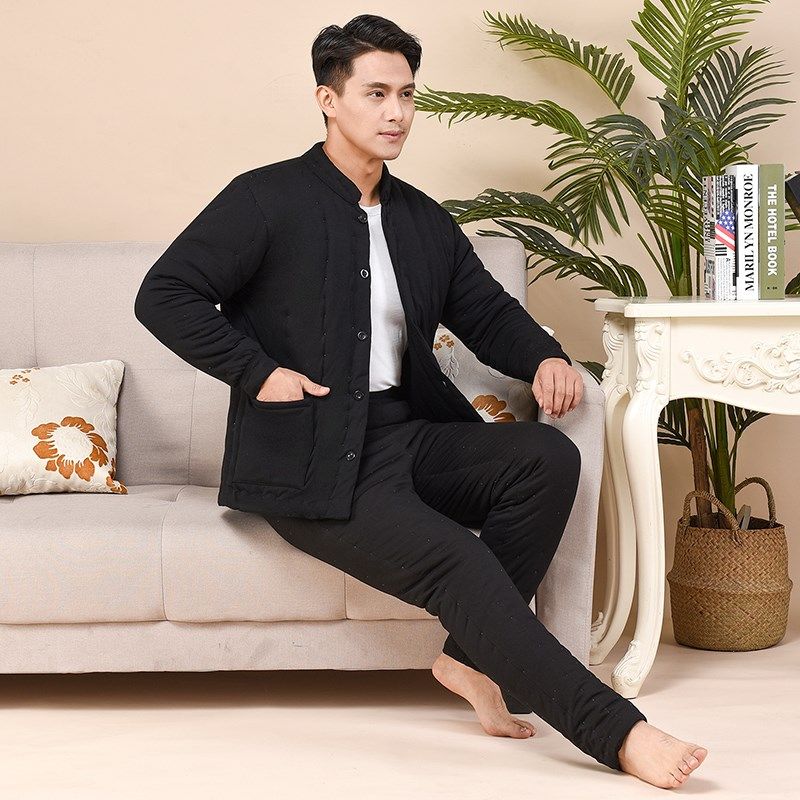 男士高弹力纯棉花手工棉衣棉裤套装冬季加厚保暖居家外穿冬季棉衣,男装,棉衣,淘宝优惠券,粉丝福利购,淘宝优惠卷