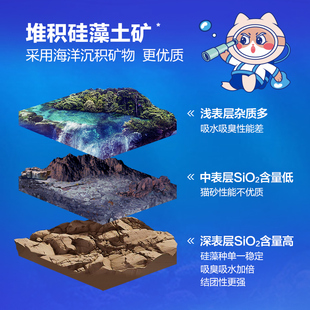 倔强的尾巴硅藻土混合猫砂无尘豆腐砂除臭膨润土宠物用品可冲厕所