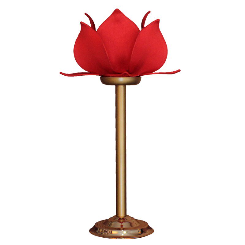 新中式荷花灯台灯莲花灯氛围床头灯佛台供灯古典书房灯古风小夜灯