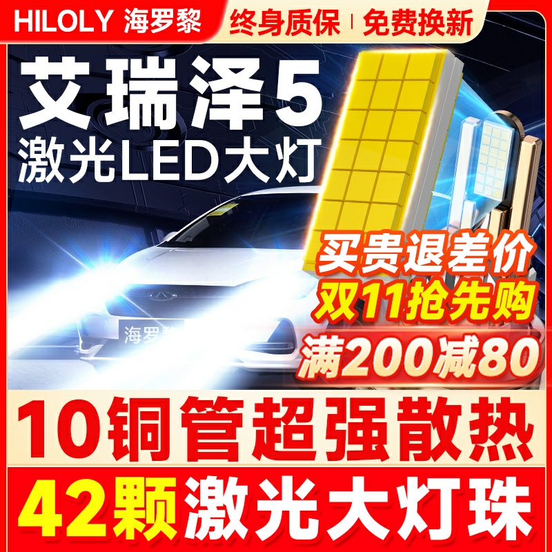【42颗大灯珠】超亮聚光LED大灯