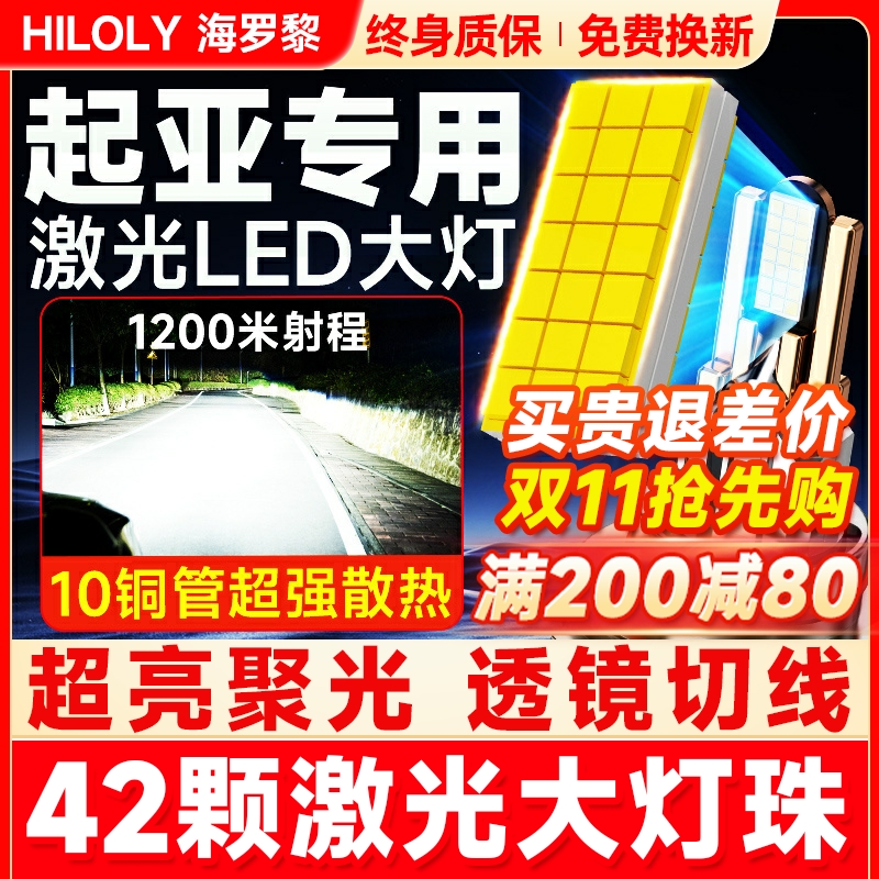 【42颗大灯珠】超亮聚光LED大灯