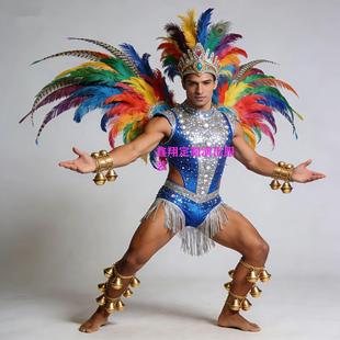 开场男女桑巴舞演出服装红磨坊巴西狂欢节马戏印度舞桑巴舞表演服