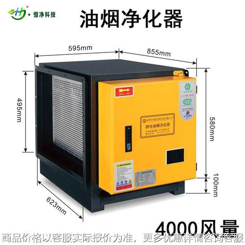学校食堂饭店酒店餐馆低空排放静电式油烟净化器厂家直销