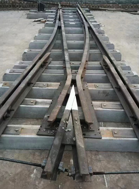 厂家供应矿用轨道道岔 DK630-4-15矿用单开道600轨距左开道岔