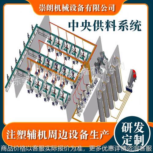 注塑辅机塑料集中自动输送设计 珠三角厂家中央供料系统承接安装