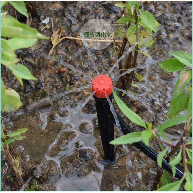 地插式微喷头自动浇花器毛管微喷头套装8孔小滴头智能控制喷洒器