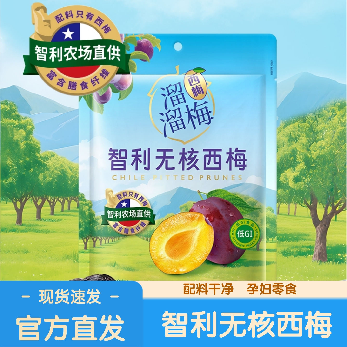 溜溜梅0添加无核西梅干200g大颗粒0脂肪西梅休闲解馋孕妇零食爆款
