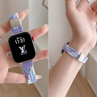 细款编织搭扣华为fit4手表表带