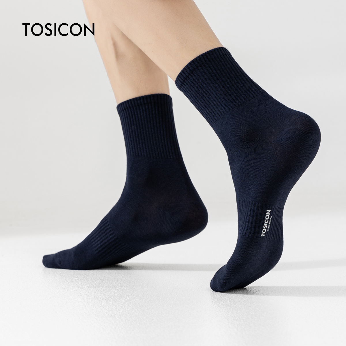 【5双】TOSICON中筒薄棉袜男制式