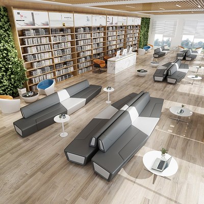 创意办公沙发接待休闲商务公司用前台大厅休息区等候会客组合套装