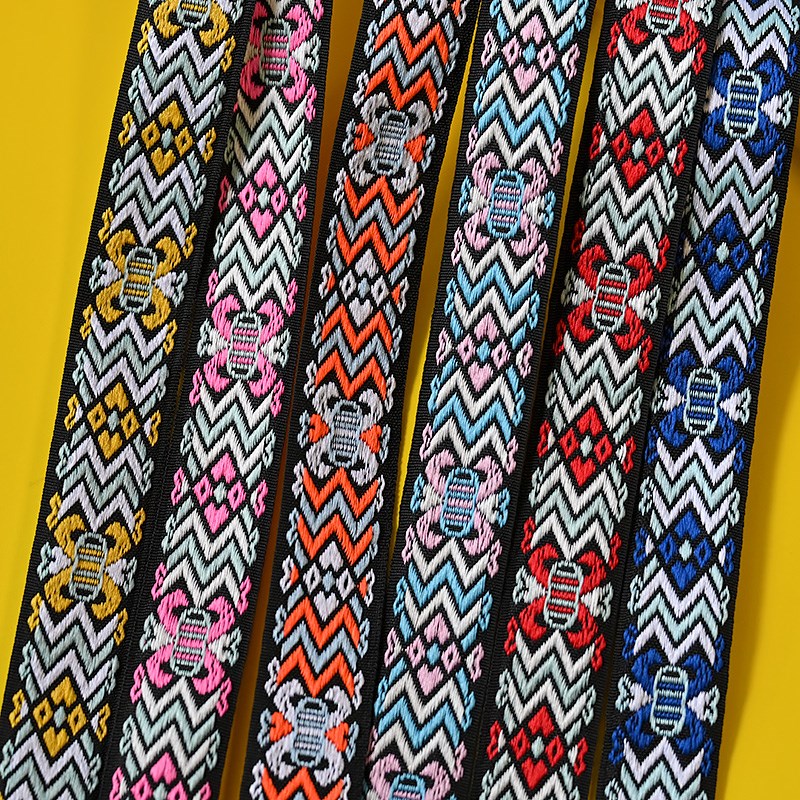 广西壮族特色DIYl儿童民族衣帽织带壮锦背带腰带服饰花边铺料布料