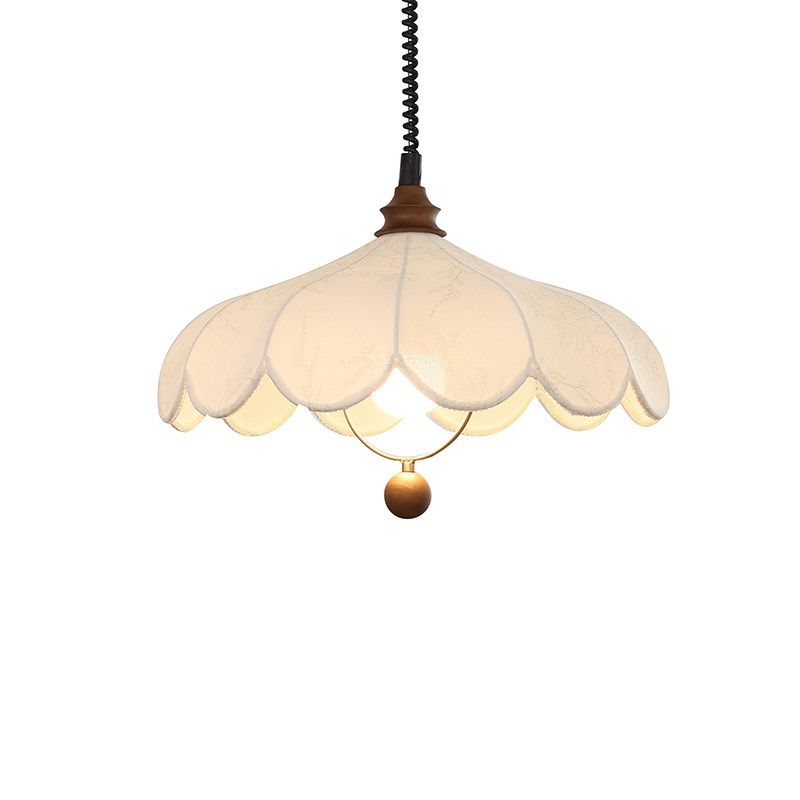 法式复古餐厅吊灯可伸缩吧台卧室书房阳台茶桌客厅奶油风布艺吊灯,家装灯饰光源,餐厅吊灯,淘宝优惠券,粉丝福利购,淘宝优惠卷