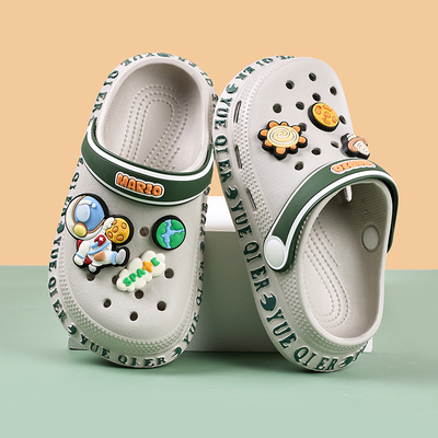 男童洞洞鞋儿童拖鞋夏季2025新款青少年男生防滑沙滩凉拖鞋外穿