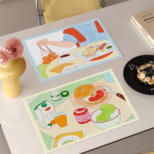 餐垫皮革防水防油餐桌垫家用免洗桌布防烫杯垫ins风隔热西餐垫