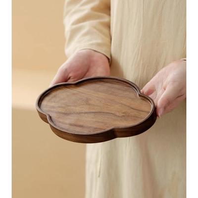 胡桃木中式干泡台小型壶承紫砂养壶垫实木高端新家用茶托盘泡茶盘