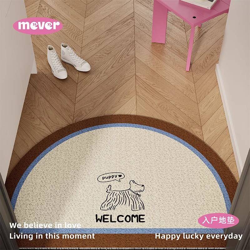 美拉德中古风丝圈入户地垫高级感进门耐脏防滑蹭土门口脚垫可定制