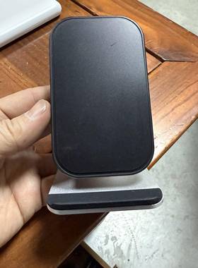 适用水果15w无线充支架 懒人铝合金底座支架 黑白色随机发