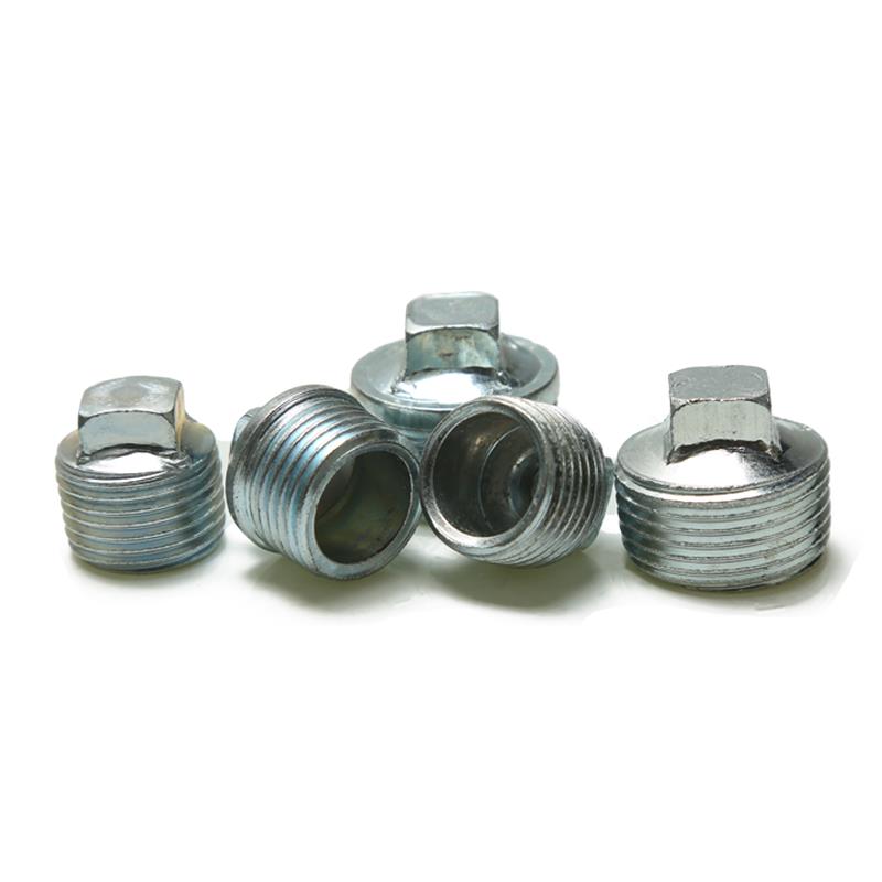 镀锌管件玛钢钢制铁堵头外丝管堵防水堵帽4分6分1寸DN15/20/25