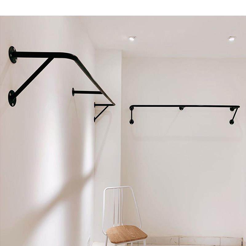 童女装店货架上墙壁挂衣架杆侧挂专用衣服架子服装店展示架陈列架