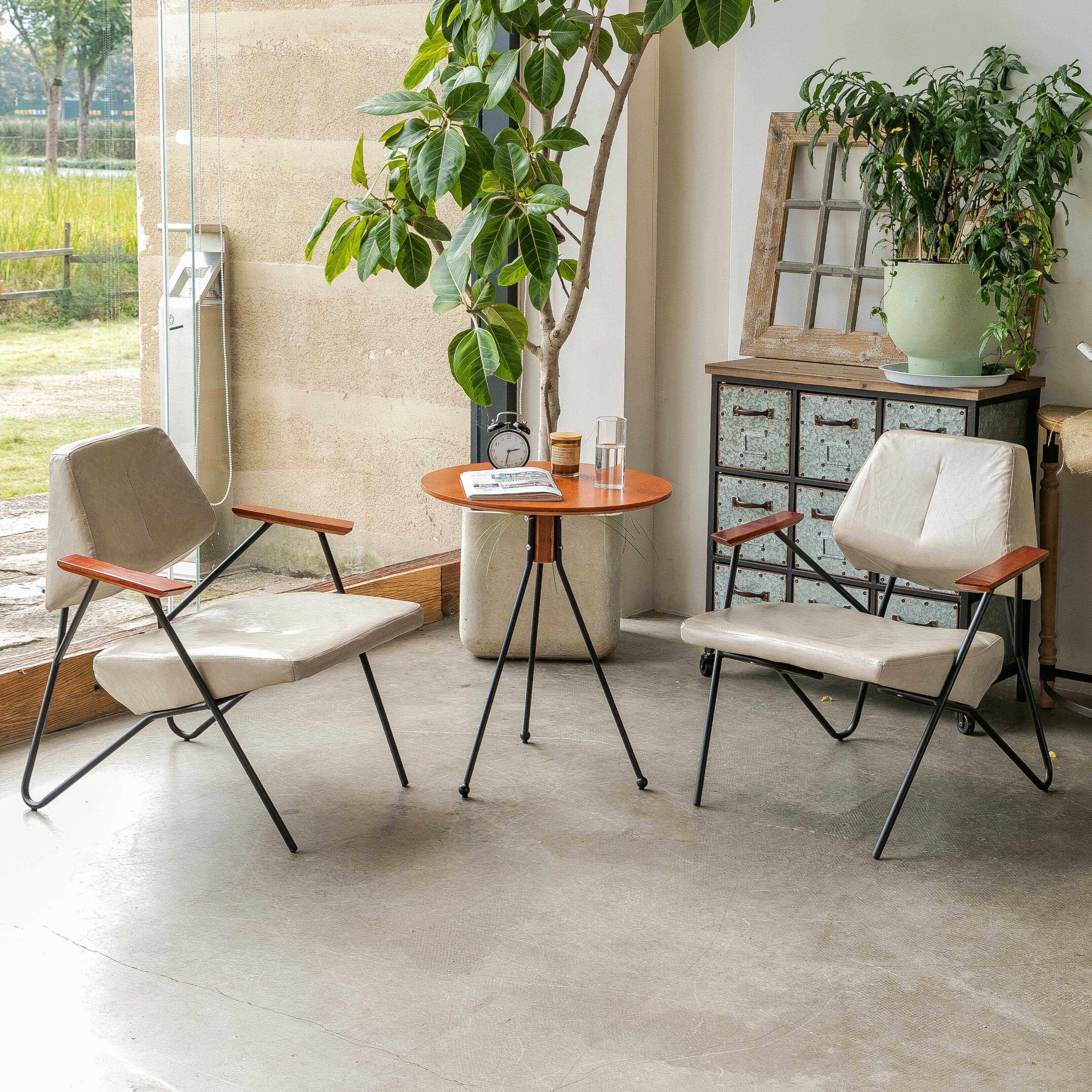 单人沙发网红咖啡厅奶茶甜品桌椅组合商用洽谈休闲 铁艺椅子