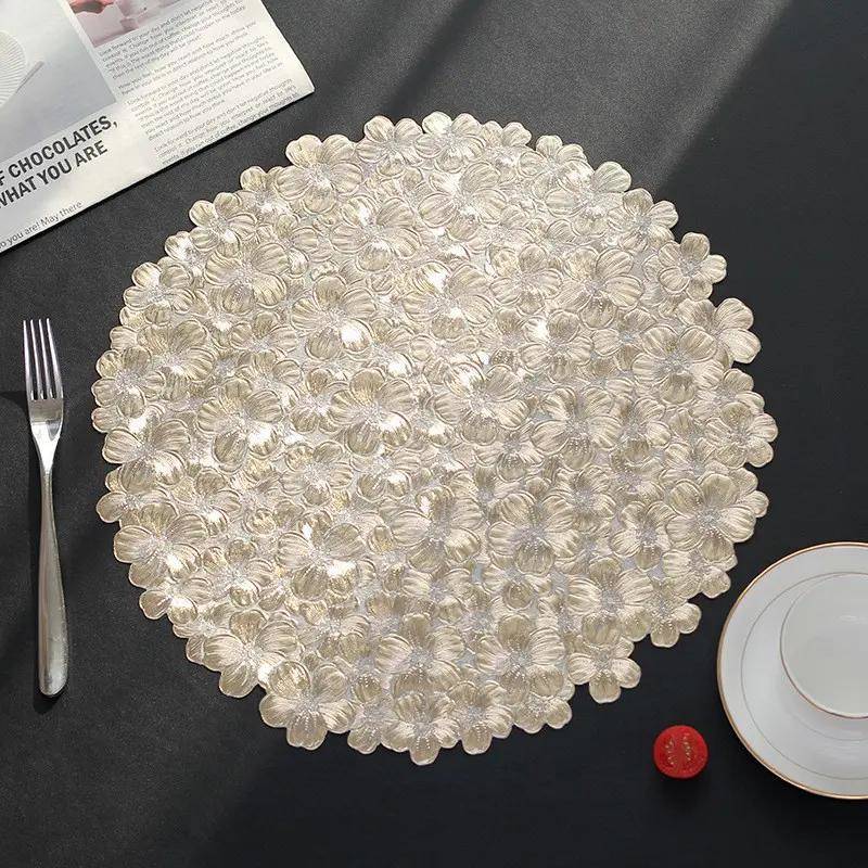 【到手2片】北欧简约餐垫防滑装饰垫PVC软装饰桌垫盘垫创意花瓶垫