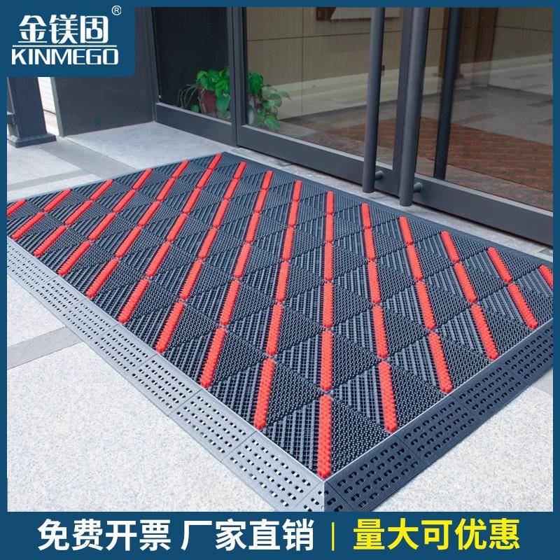 室外入户门垫防滑地垫迎宾进门大门口脚垫家用商用镂空拼接地毯