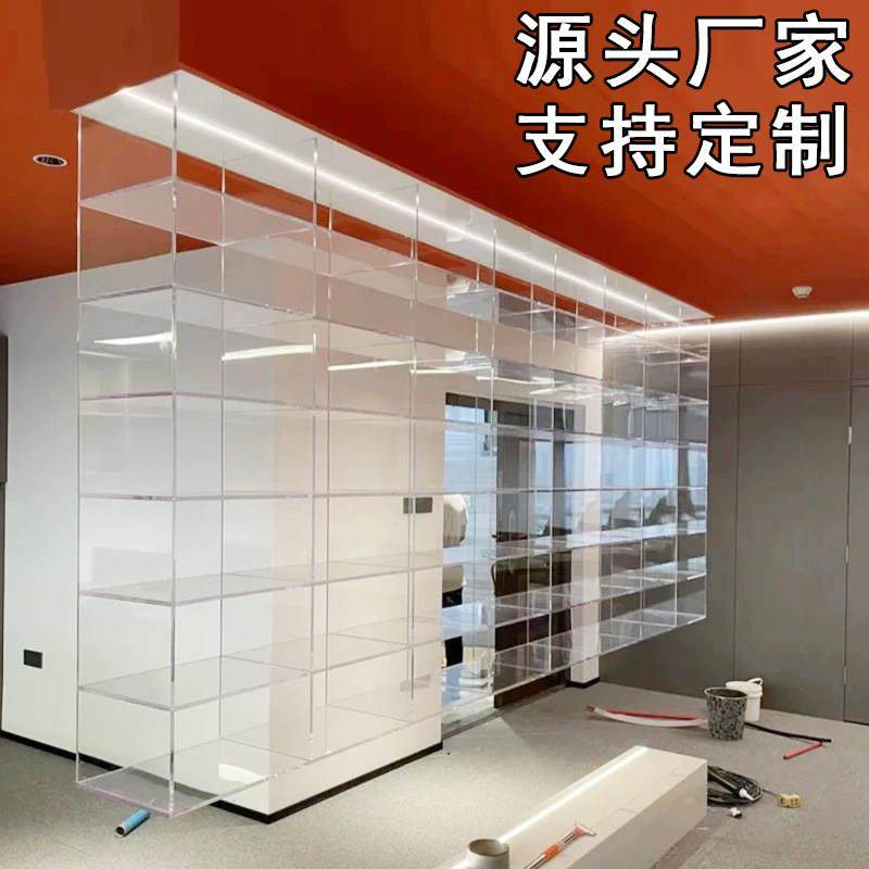 透明亚克力展示柜乐高手办盲盒落地置物架鞋店包包服装展示架定制