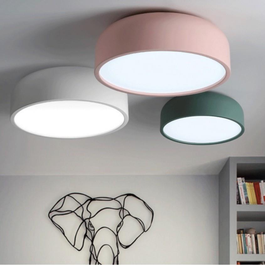 北欧马卡龙LED吸顶 卧室客厅吸顶简约圆形儿童房阳台过道玄关灯具