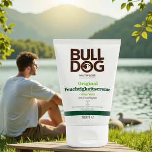 BULLDOG斗牛犬经典原味保湿霜100ml含天然芦荟成分清爽不油腻