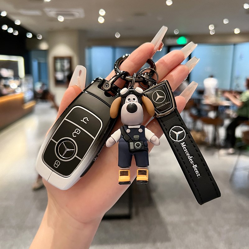适用新款奔驰e300l钥匙套gle350车c260l扣glb220壳200男glc高级感