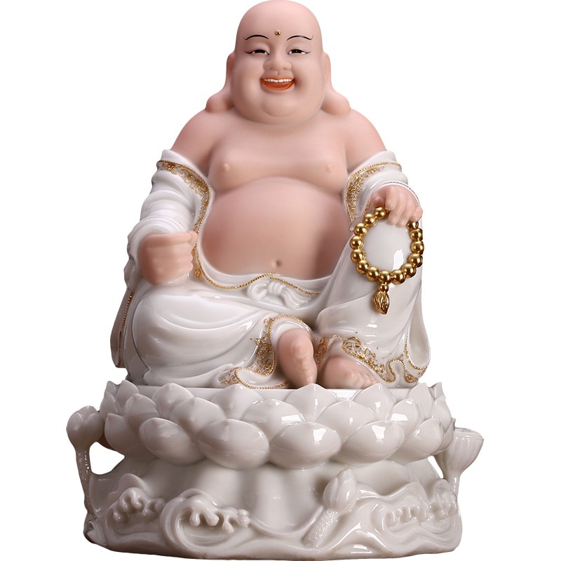 娑婆三圣神像坐莲观音佛像全堂佛摆件释迦摩尼佛汉白玉地藏王菩萨
