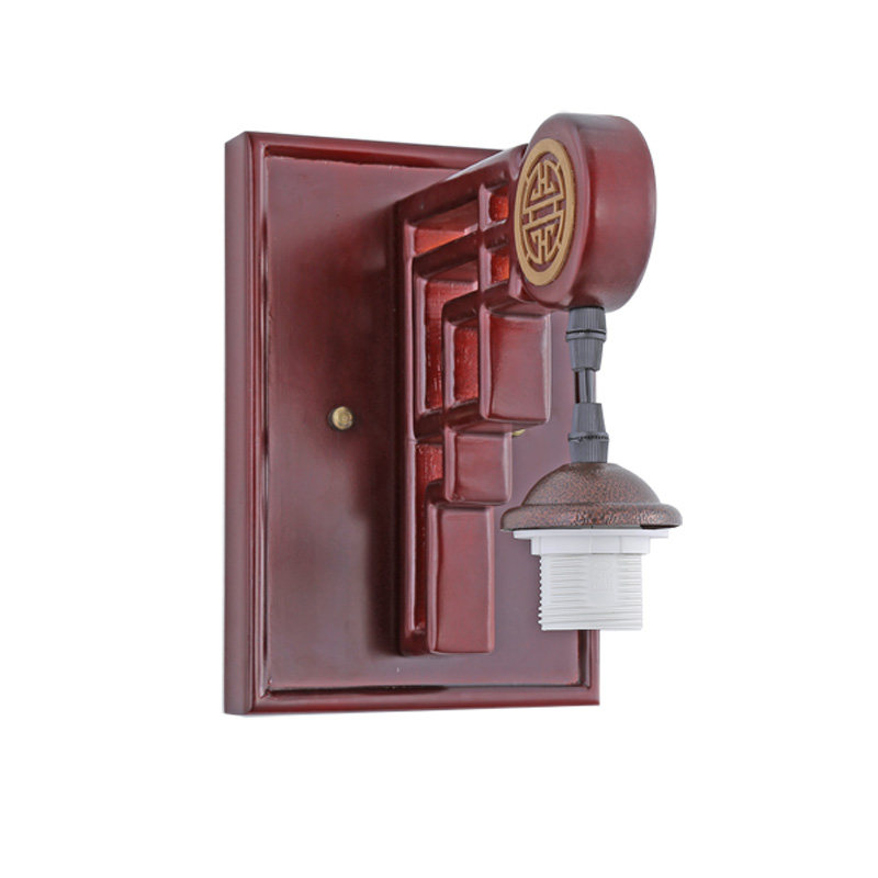 中式壁灯客厅卧室床头餐厅饭店仿古走廊红色灯笼壁灯陶瓷工程灯