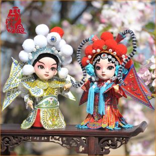 巧艺北京唐人坊绢人唐娃娃手工艺品摆件送客人特色礼品DIY材料包