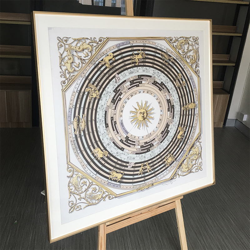 丝巾装裱配框 实木轻奢相框定做装饰画 90*90方巾裱框定制相框