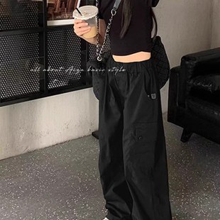 女童休闲裤工装裤冬装长裤新款2024秋冬加绒加厚儿童洋气时髦裤子