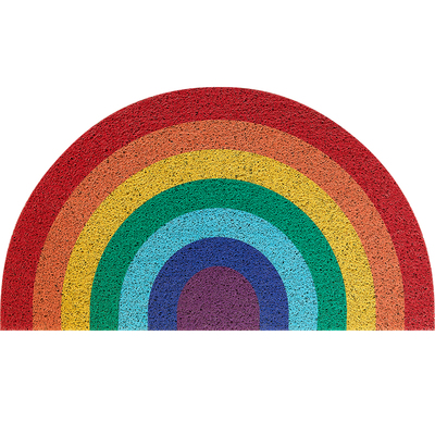 【认真】门口进门入户门地垫 门厅防滑丝圈半圆脚垫家用 假日心情