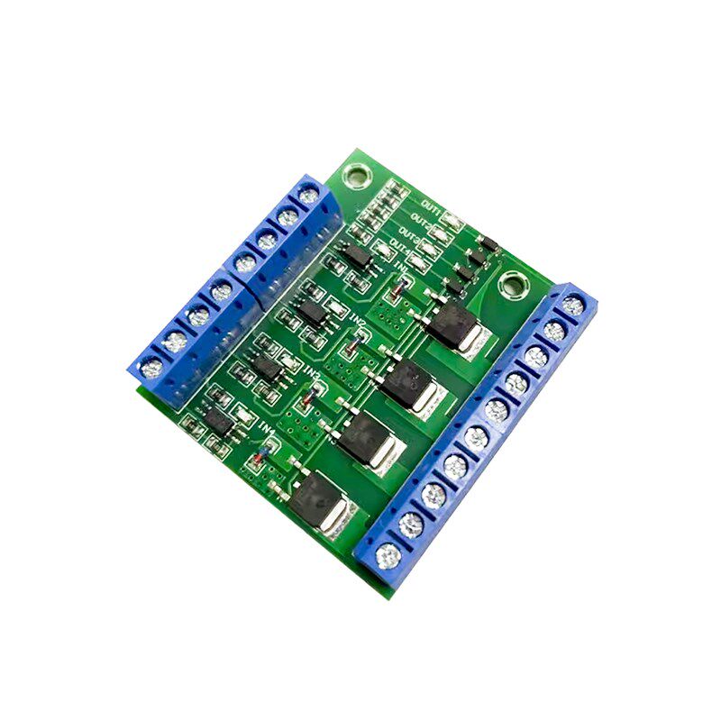 四路 mos管/场效应管模块放大电路板/驱动模块 4路光耦隔离 直流