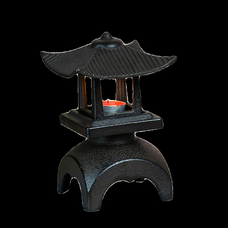 日式铸铁香塔仿古宫灯雪见灯烛台禅意建筑长安灯茶室民宿空间摆件