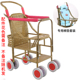 宝宝竹藤推车轻便婴儿藤椅小孩儿童仿藤竹编藤编幼儿夏季 童车加高