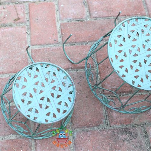 包邮阳台栏杆挂篮 铁艺做旧花盆架 窗台壁挂护栏杆悬挂式置物架