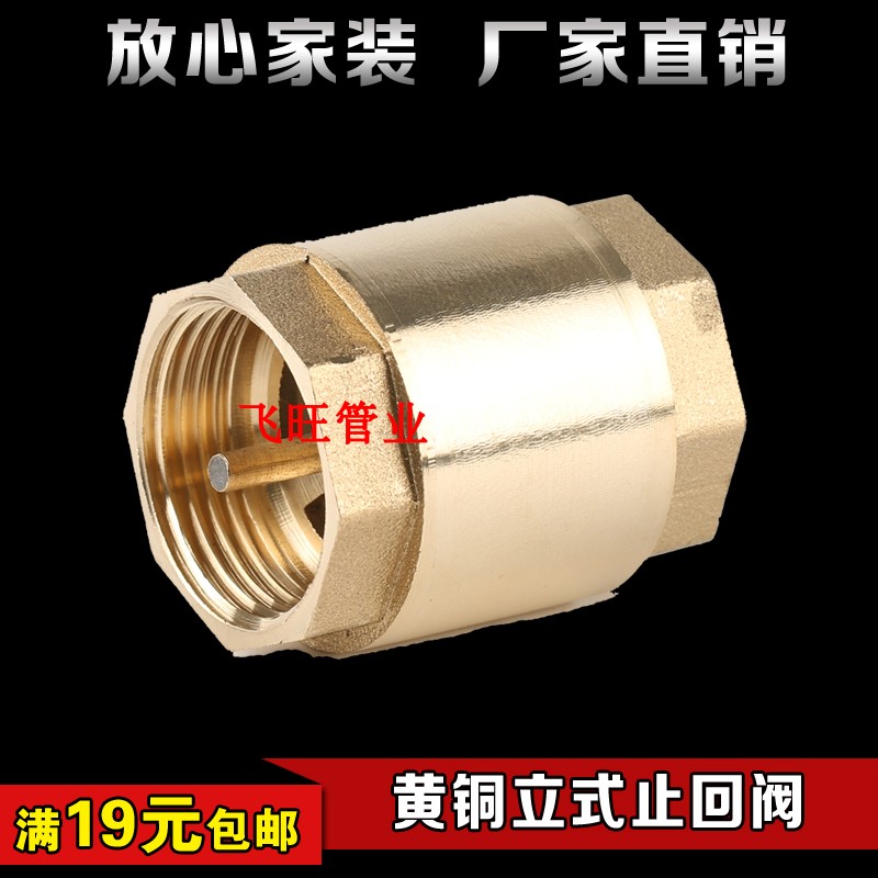 4分6分1寸黄铜止回阀水管水表DN15 20 25单向阀立式逆止阀水泵阀