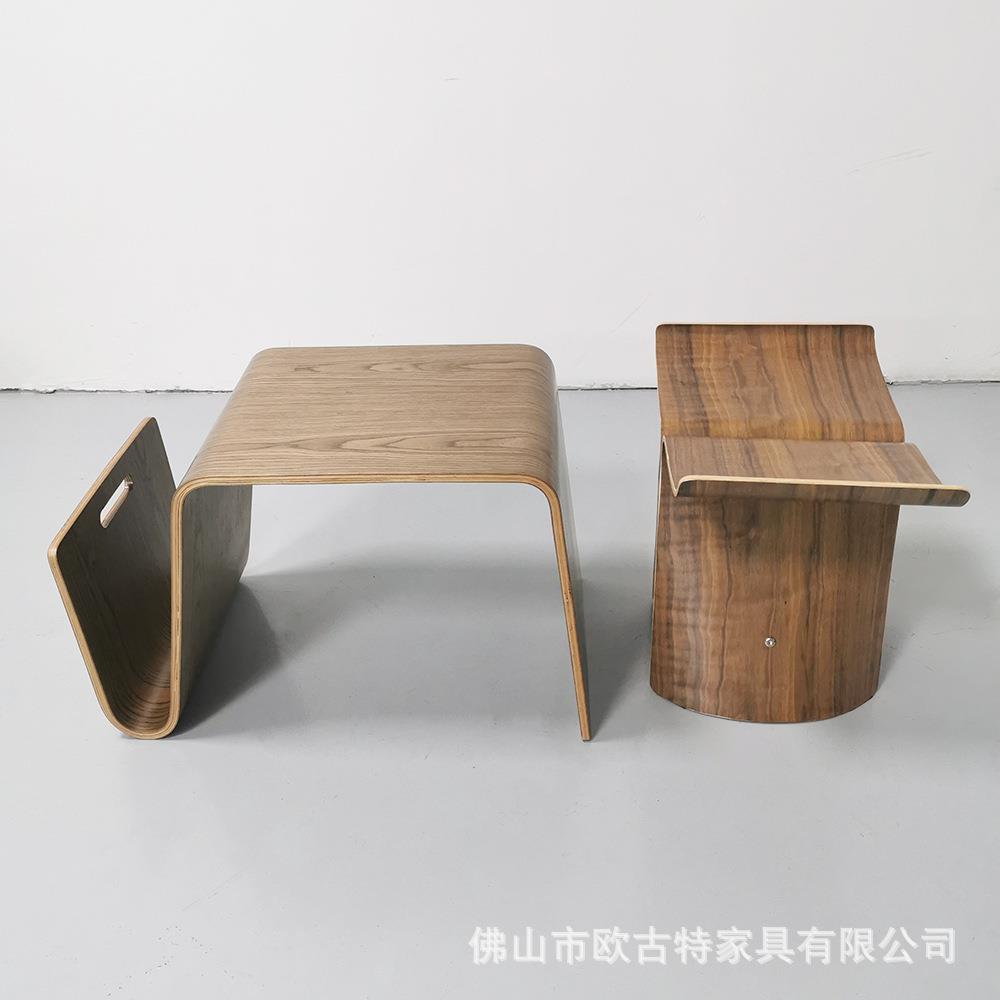 便携式茶几小凳子网红户外曲木野餐凳出口胡桃木蝴蝶椅子